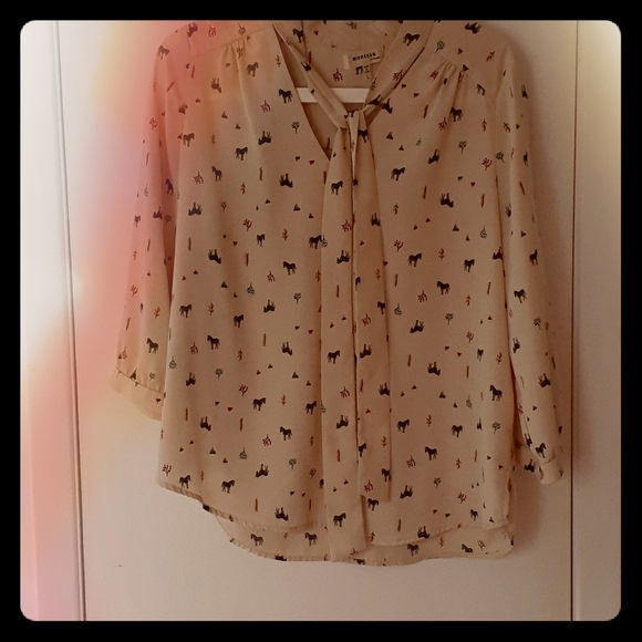 Monteau Tops - Animal print blouse